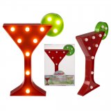 Cocktaillamppu punainen / vihreä LED-valoilla