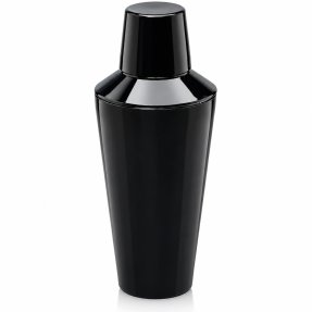 Kolmiosainen cocktail shaker muovia, musta