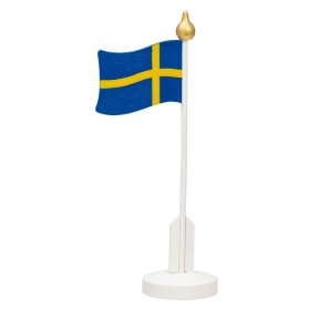 Ruotsalainen pöytälippu puussa 24 cm