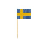 Juomapuikkoja Ruotsin lippu 50 kpl