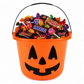 Halloween karkkiämpäri kurpitsa