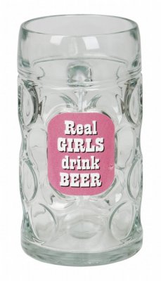 Oluttuppi Real Girls Drink Beer 1 litra