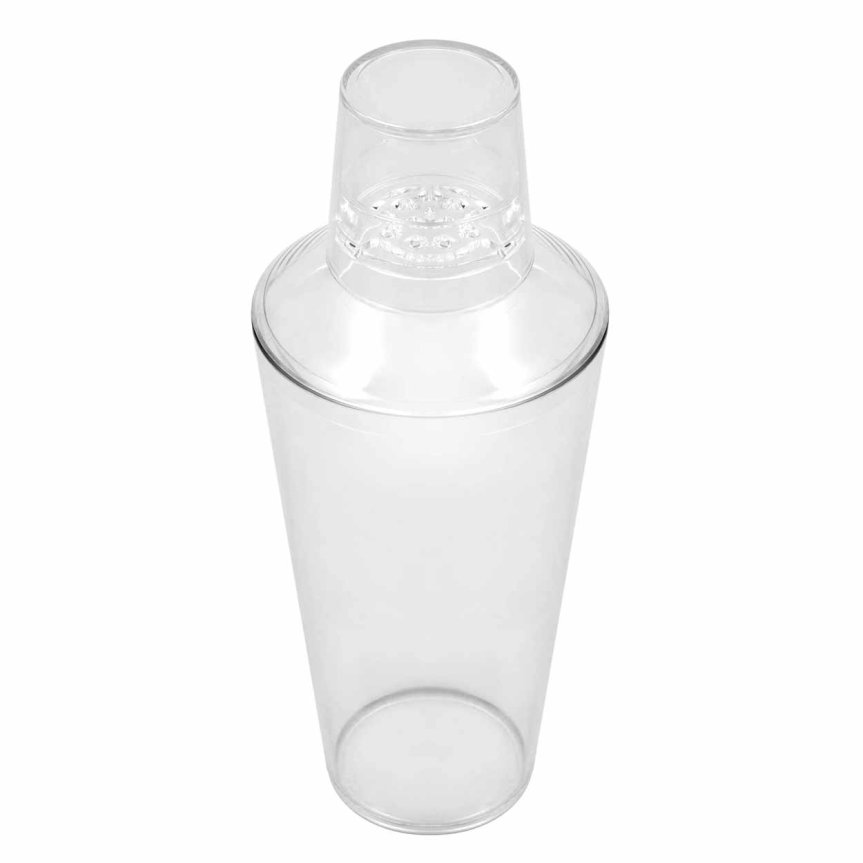 Zoomaa kuva kohteesta Kolmiosainen cocktail shaker muovia, läpinäkyvä