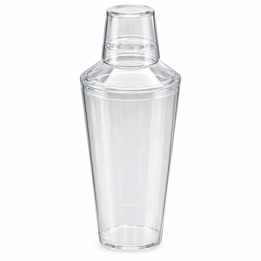 Zoomaa kuva kohteesta Kolmiosainen cocktail shaker muovia, läpinäkyvä