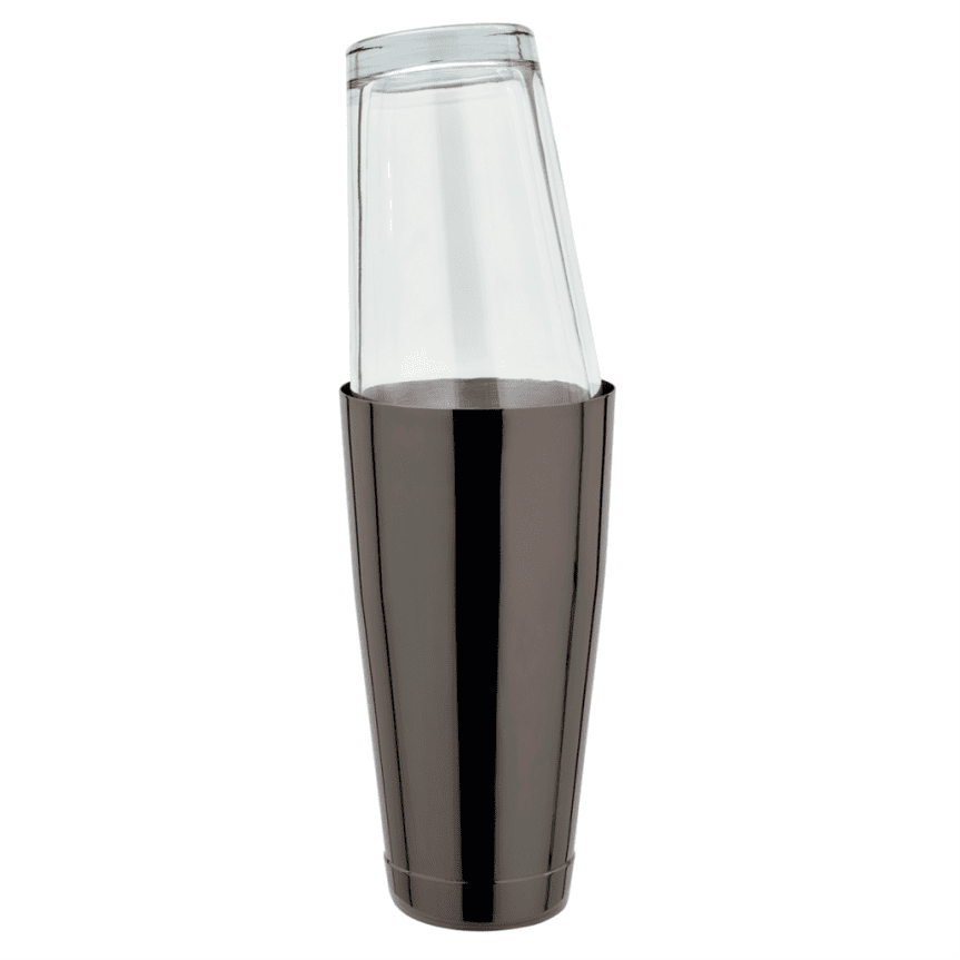 Boston shaker Gunmetal musta lasilla 82 cl