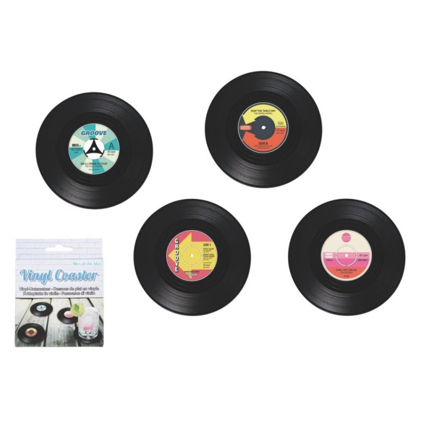 Vinyl Coaster lasinaluset 4 kpl