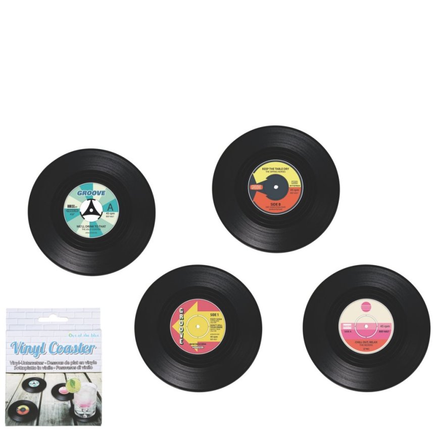 Vinyl Coaster lasinaluset 4 kpl