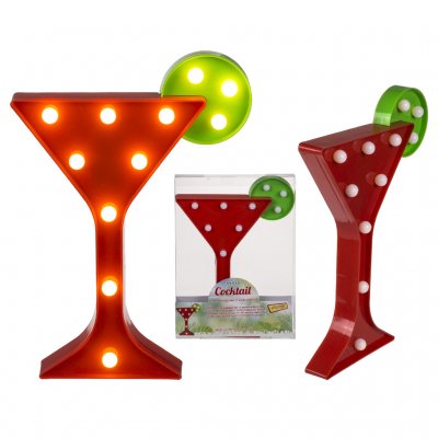 Cocktaillamppu punainen / vihreä LED-valoilla