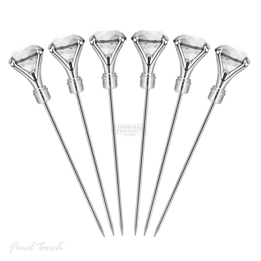 Timantti-cocktailtikut 6-pack Final Touch