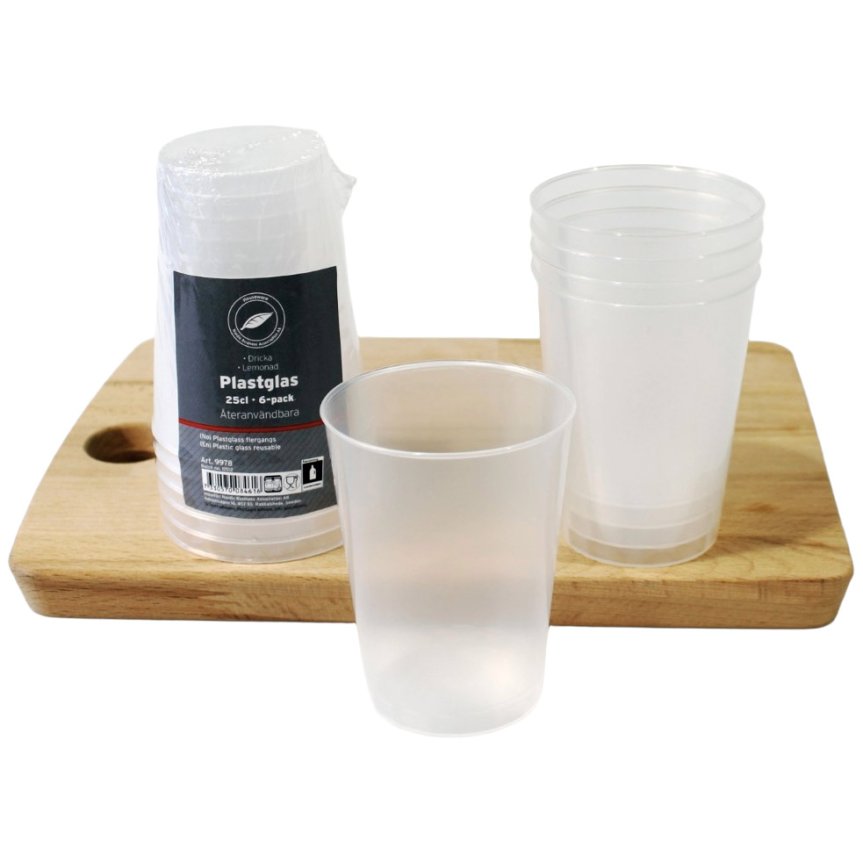 Muoviset juomalasit 25 cl 6-pack