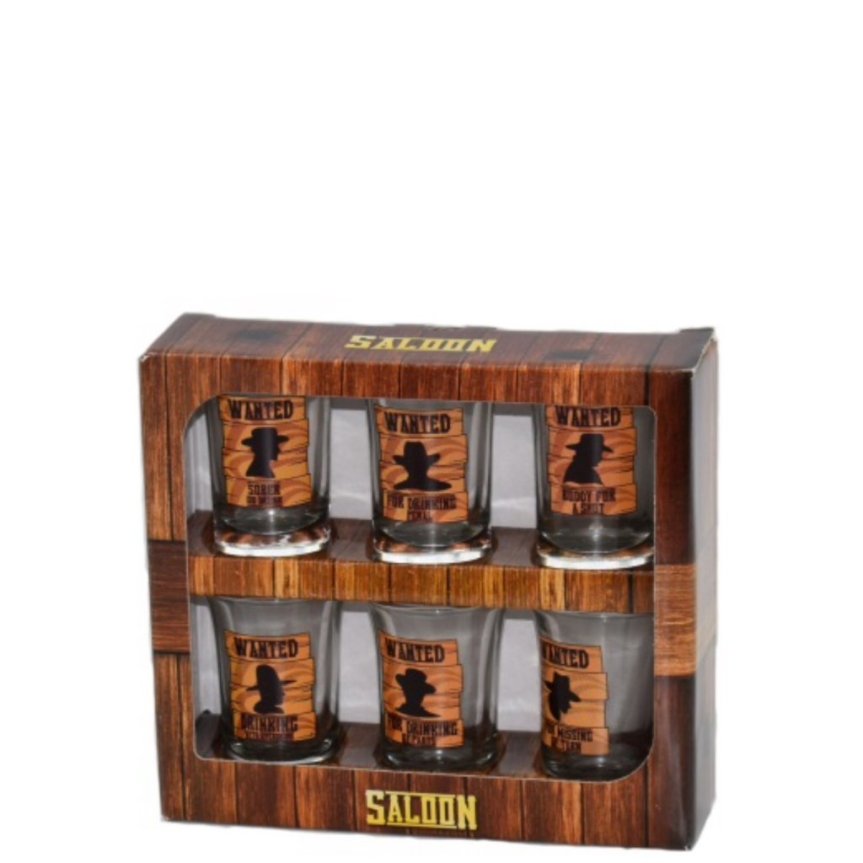 Saloon shot-lasi 6-pack