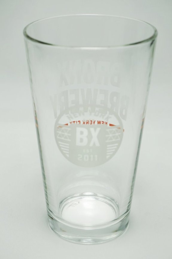 Bronx Brewing company olutlasi beer glass