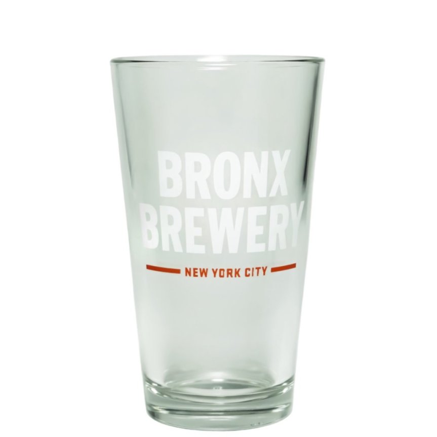 Bronx Brewing company olutlasi beer glass