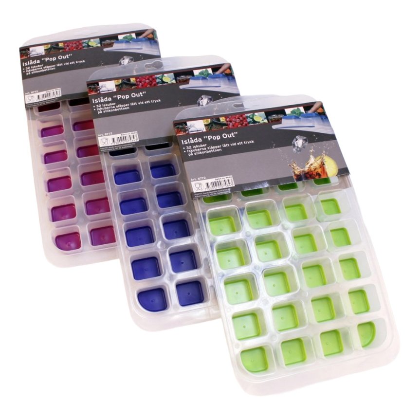 Jäämuoto pop out Jumbo 32 jääkuutiota