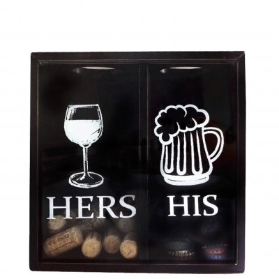 Cork and cap box "Hers - His"