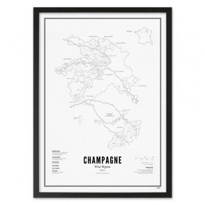 Juliste viinialue Samppanja Champagne 40x50 cm