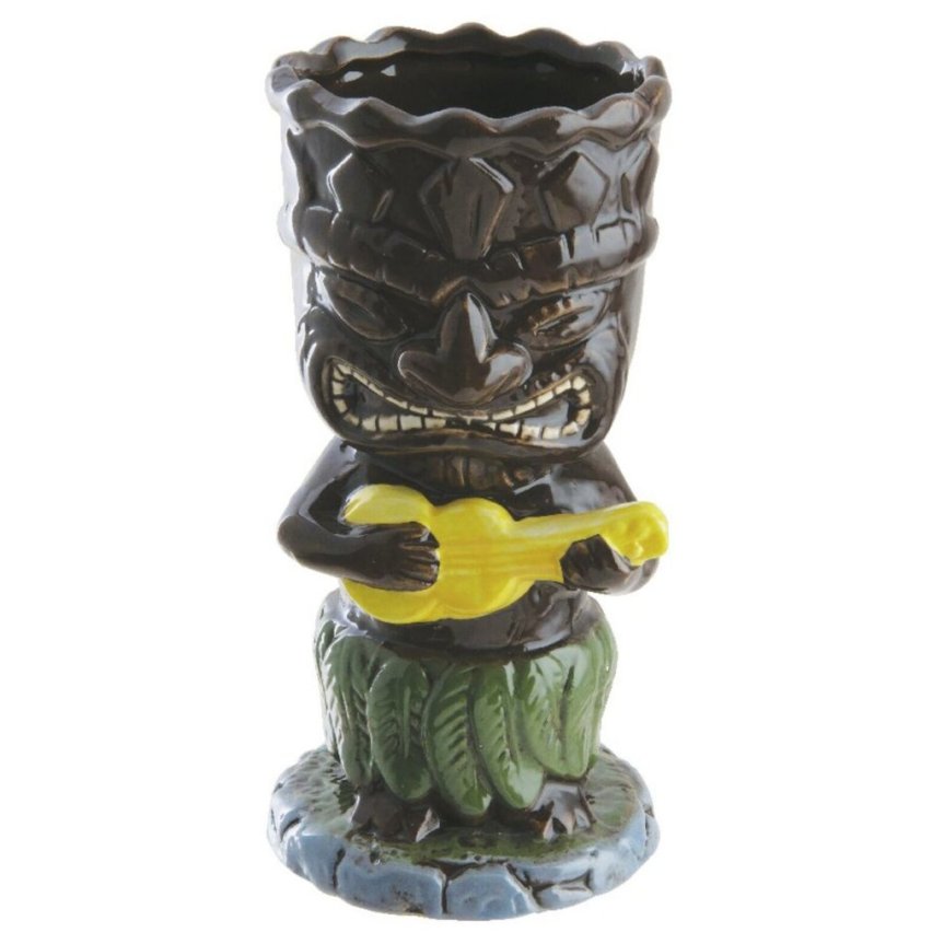 Tiki-muki Anaface ukulelen kanssa keramiikka 34 cl