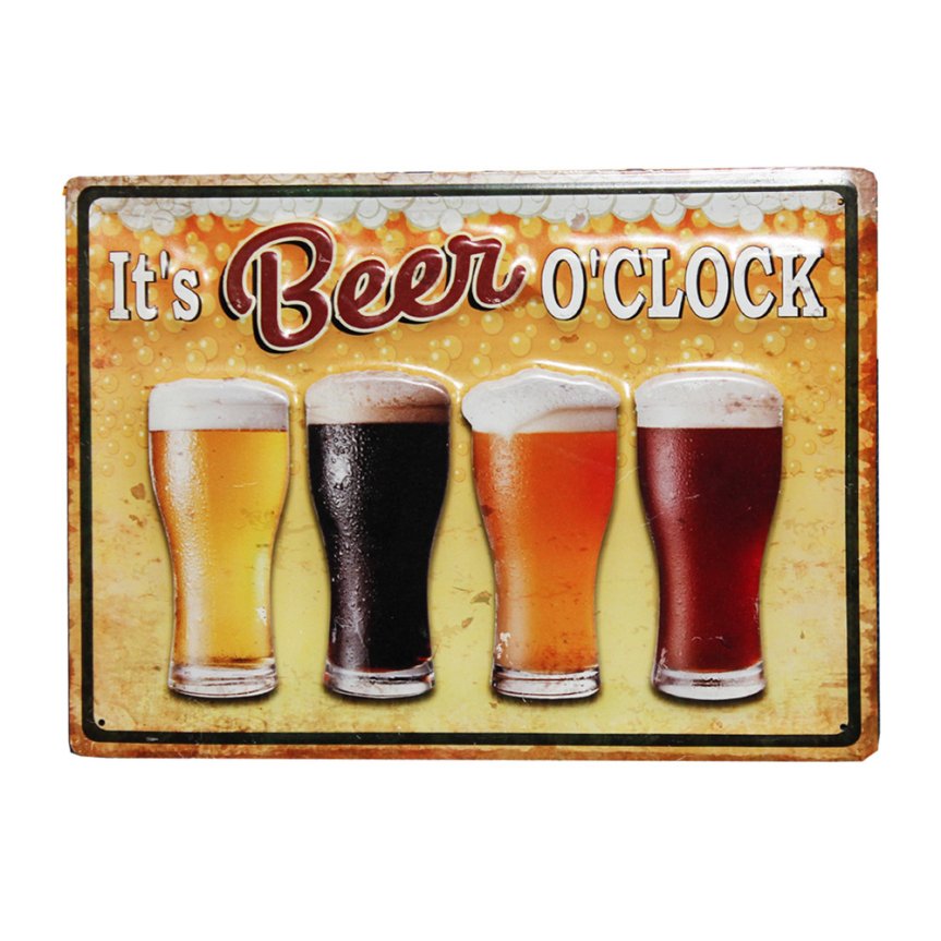 Seinäkyltti I'ts beer o'clock