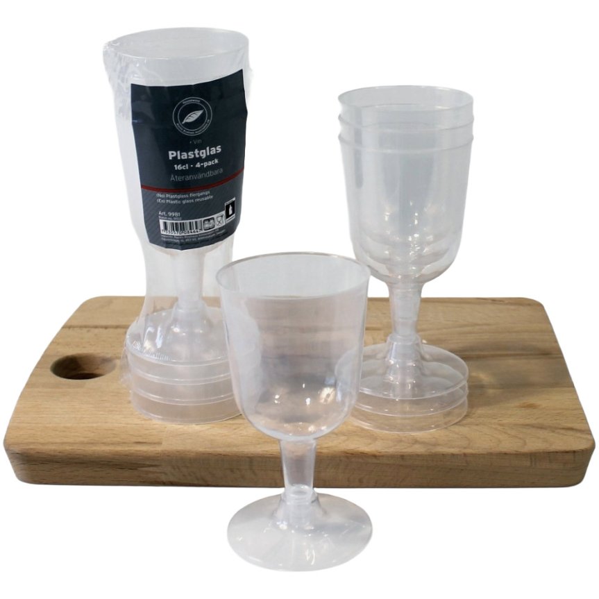Muoviset viinilasit 4-pakkaus 16,3 cl