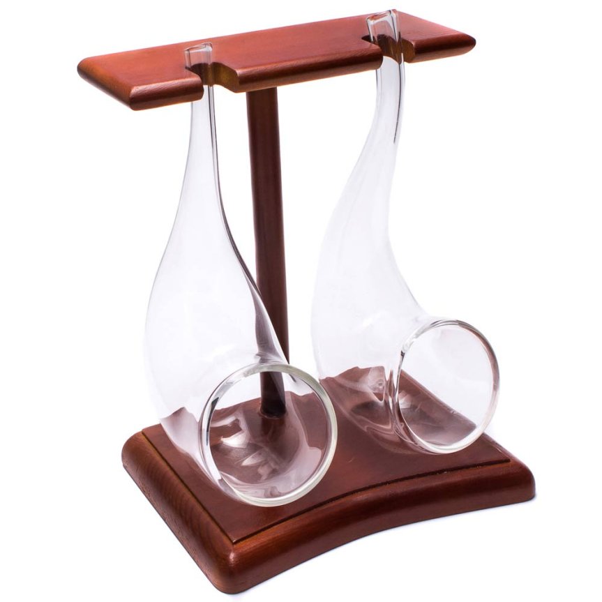 Zoomaa kuva kohteesta Vinology Pipe Sippers, puinen jalusta