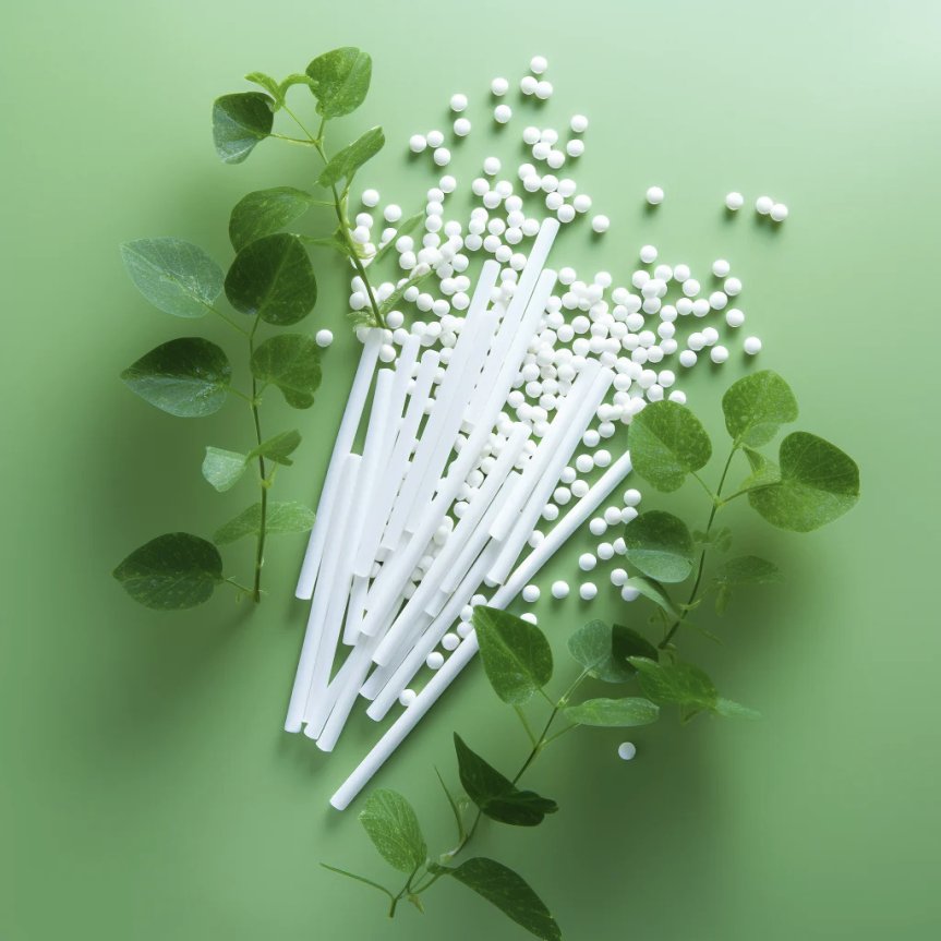 Valkoiset pillit biomuovia 15 cm 50 kpl